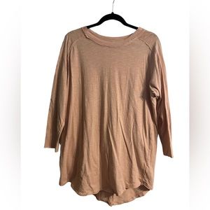 Free People We the Free Arden Extra Long Cotton Top Size Small Color Roseblush